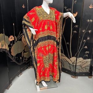 Vintage Ruth Norman New York Neiman Marcus Caftan - Baroque Jacquard - Boho